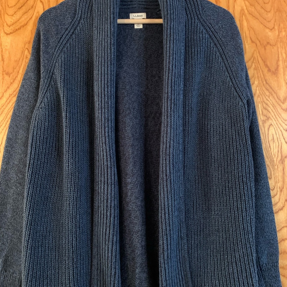 L.L. Bean Navy Knit Cardigan